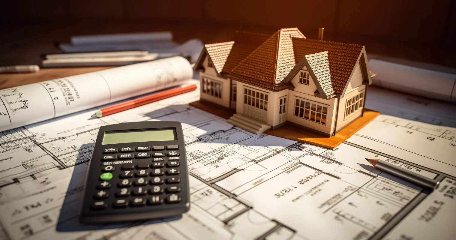Architect's Blueprint And Calculator