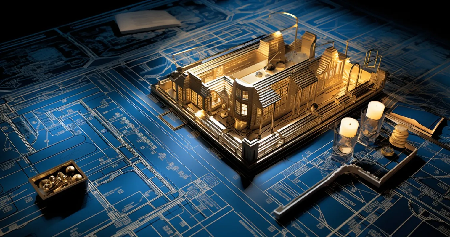 Architectural Blueprint And Financing Visualization