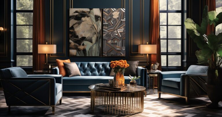 Art Deco Elegance in Modern Living Room