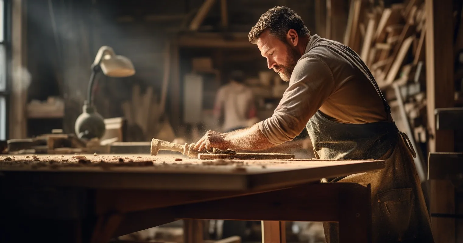Artisan Crafting Custom Cabinetry
