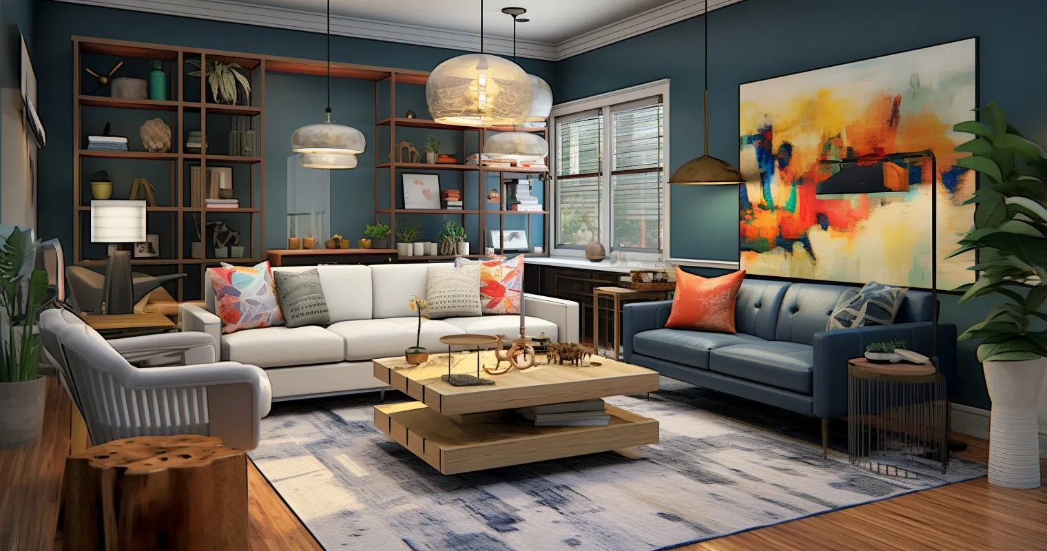 Artistic Rendering of a Renovated Living Space