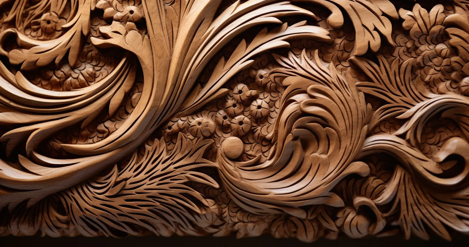 Artistry In Detail Hand-Carved Wooden Sculpture