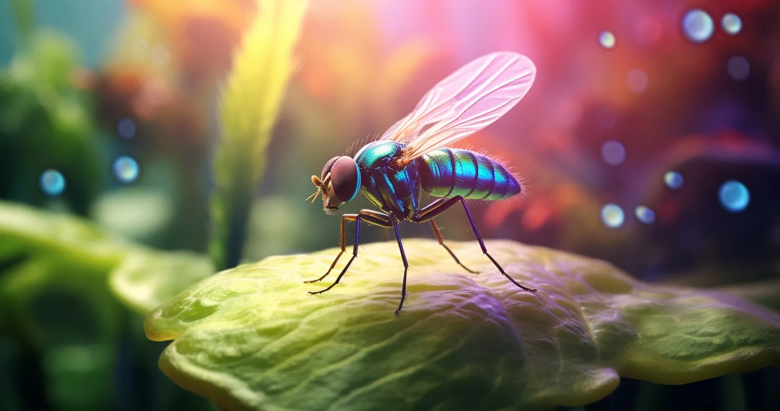 Artist's hand crafting a DIY fruit fly trap