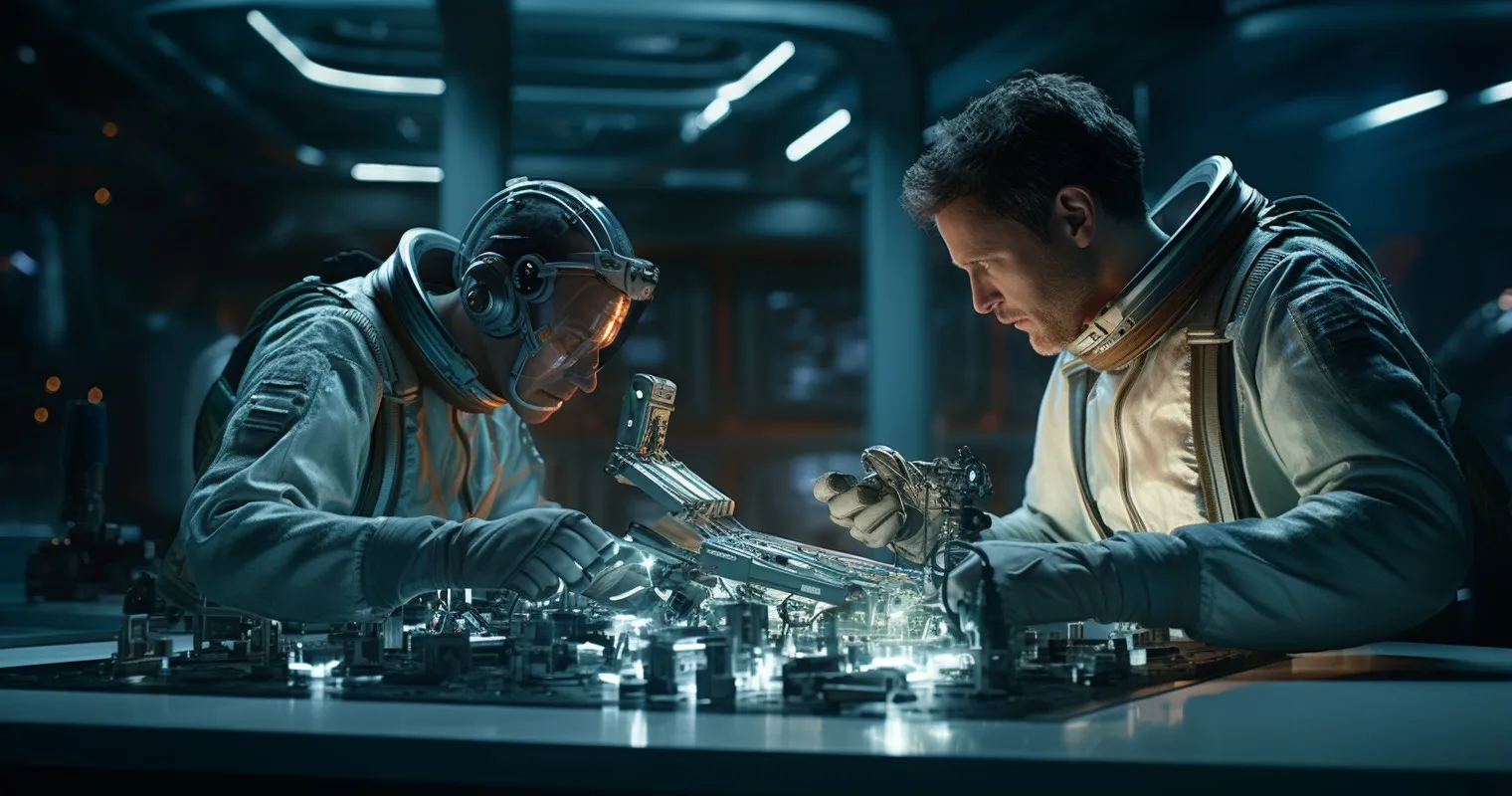 Astronauts Embracing Cordless Tools