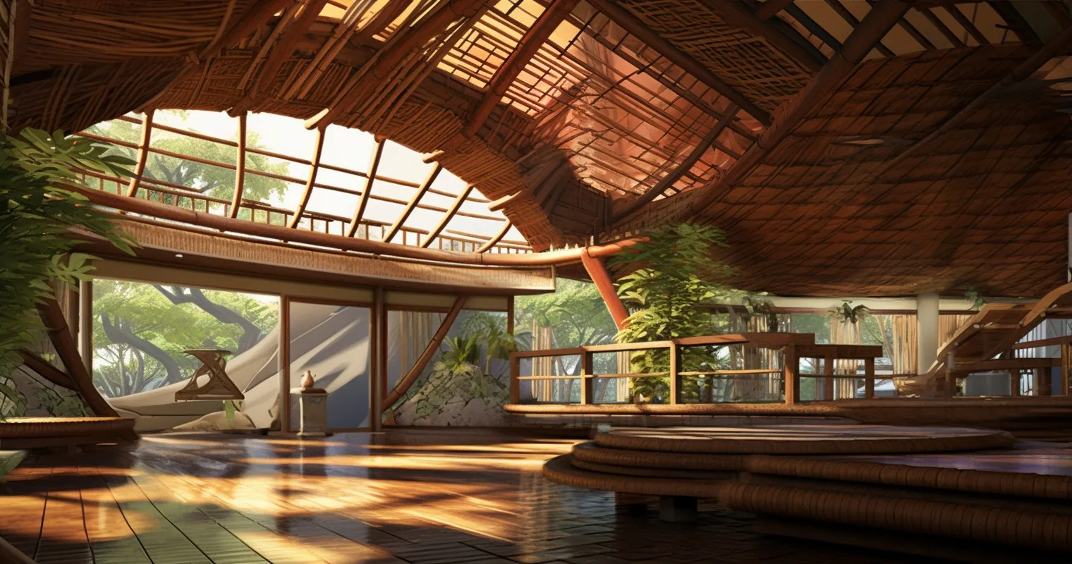 Bamboo Roof Framing Material
