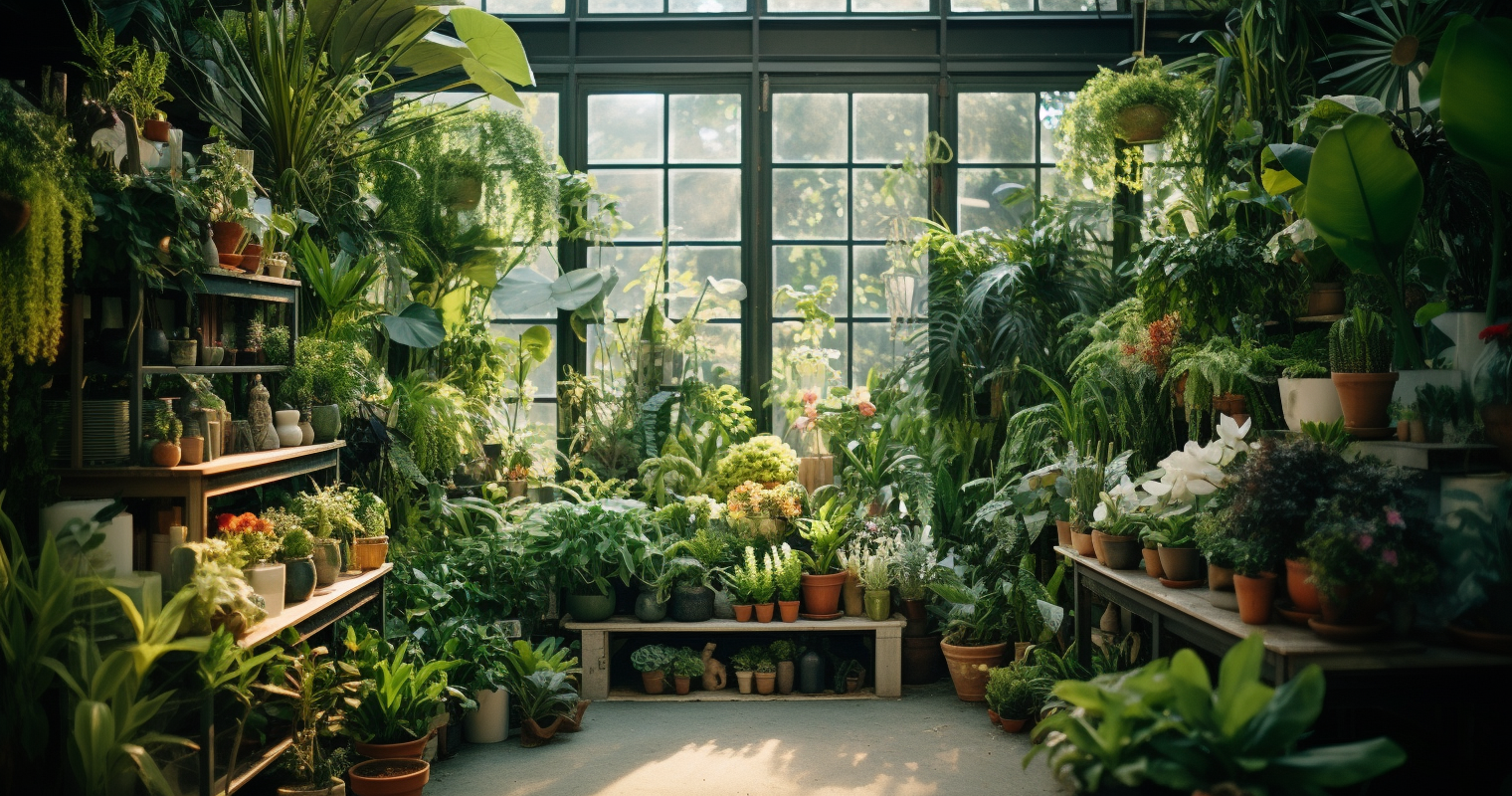 Beautiful Indoor Jungle of Fully Grown Houseplants