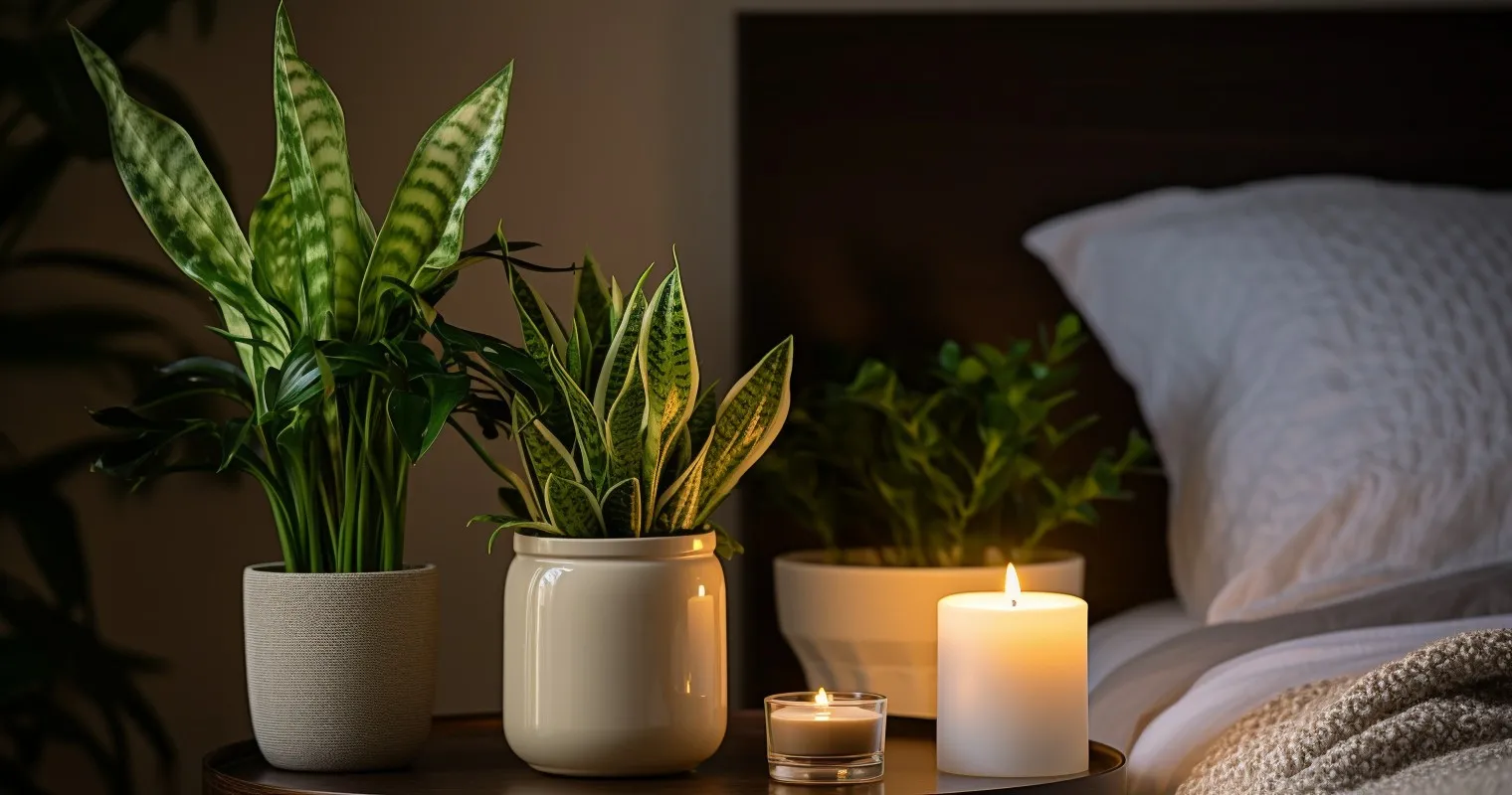 Bedroom oasis with low light plants
