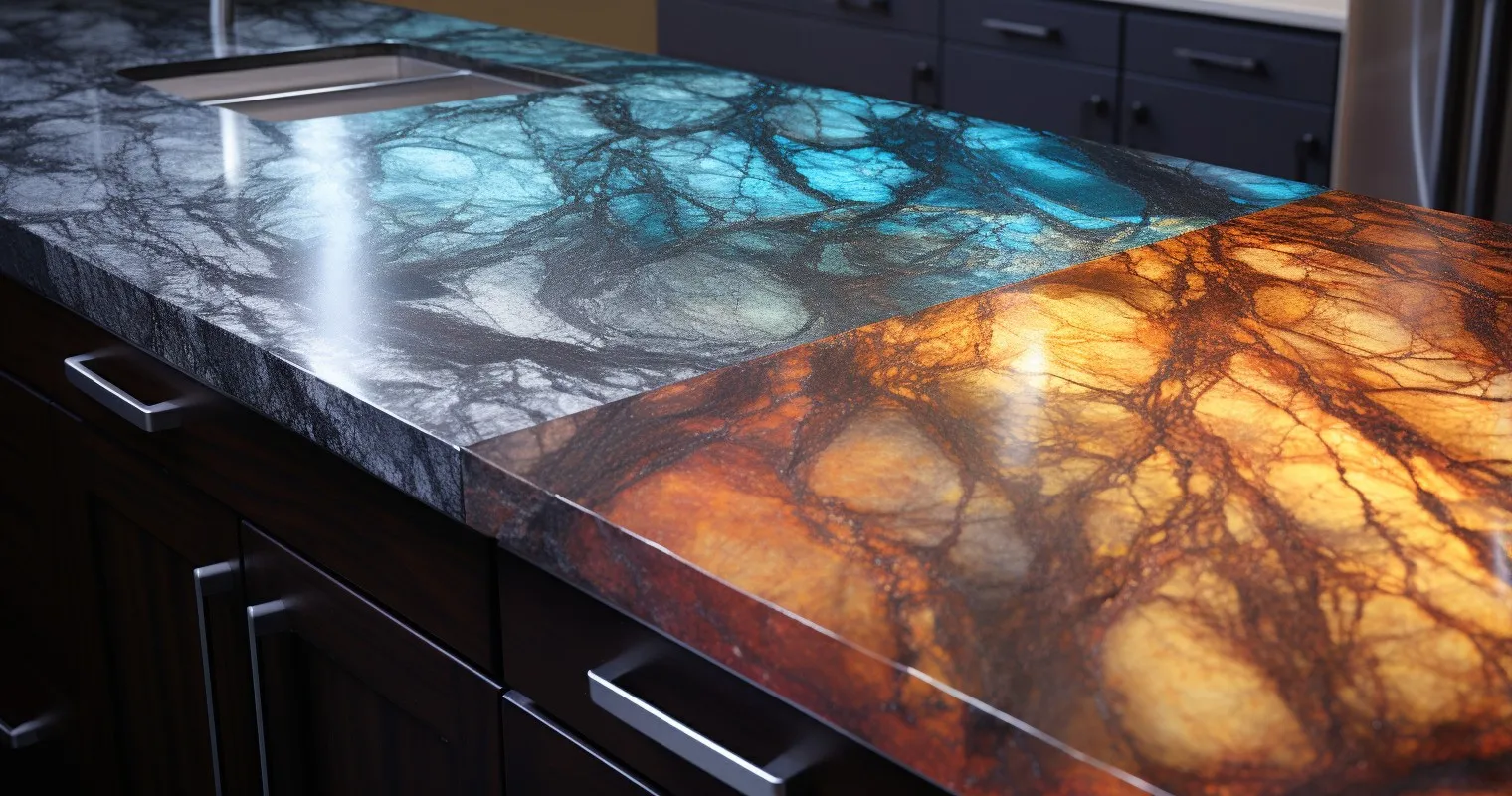 Before and After Granite Epoxy Transformation