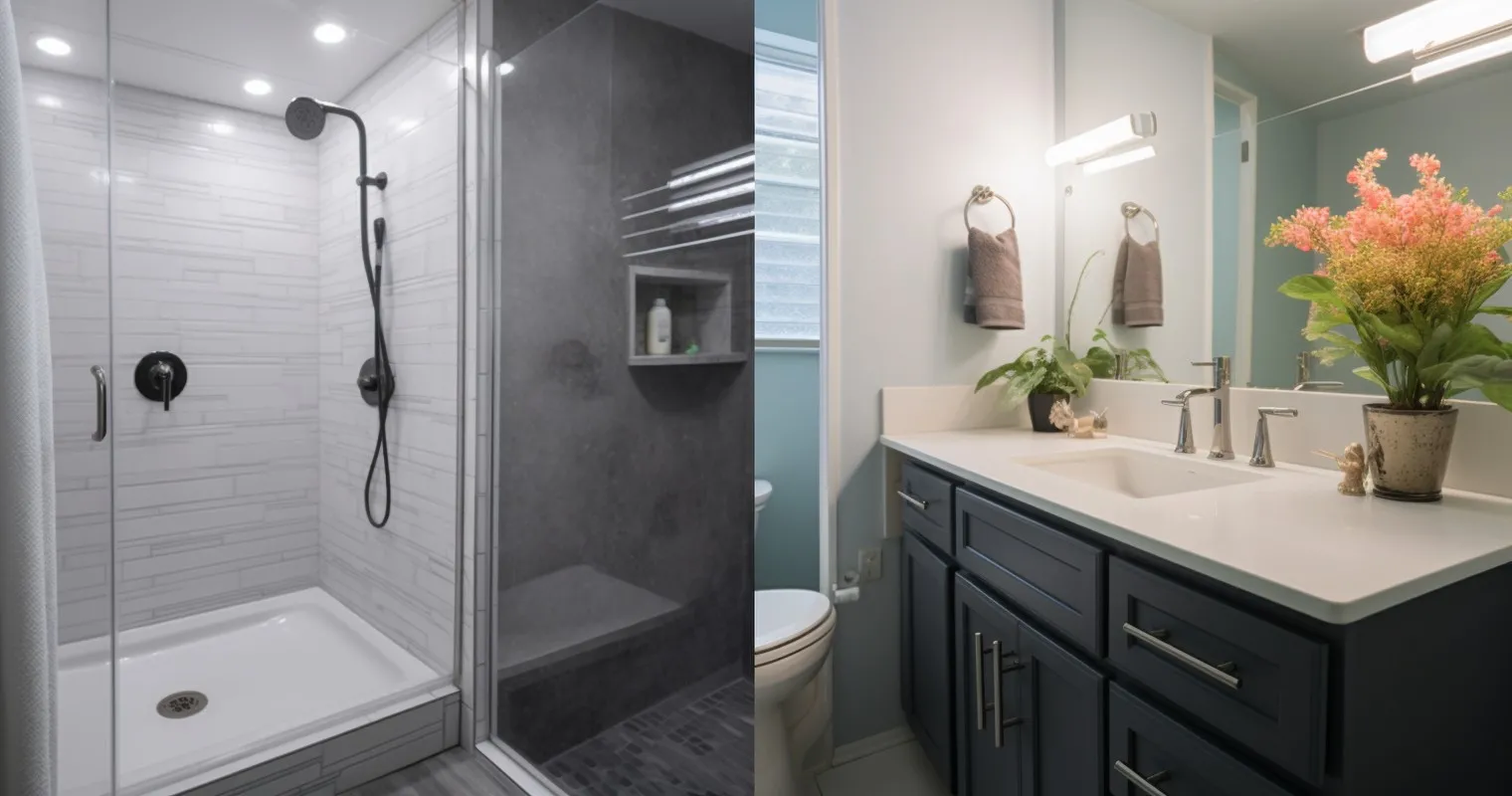 Before and After Mobile Home Bathroom Remodel