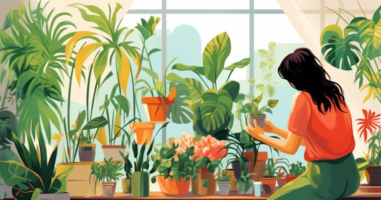 Benefits of Houseplants illustration
