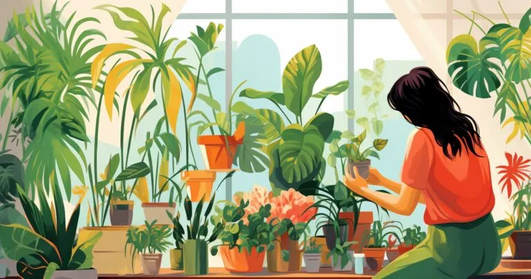 Benefits of Houseplants illustration