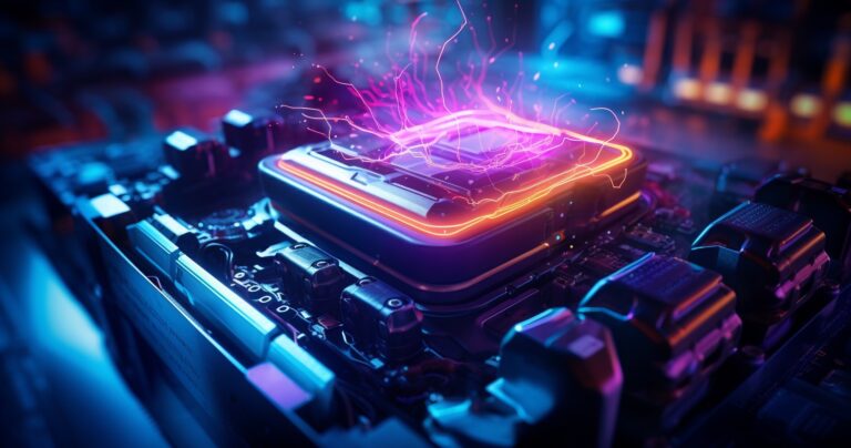 Car Battery Powering Up