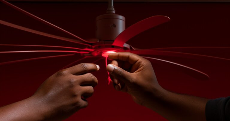 Ceiling fan installation, red wire connection