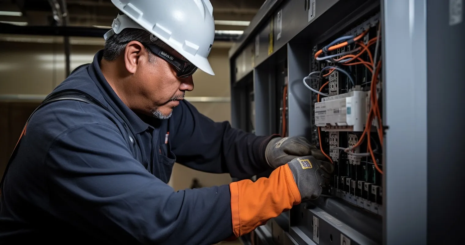 Certified Electrician Conducting Safety Check