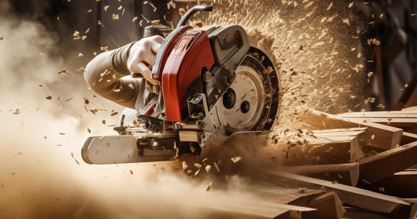 Circular Saw In Action