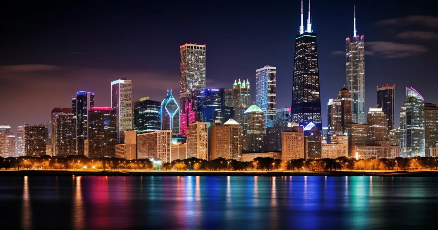 City Skyline with The Home Insurance Building
