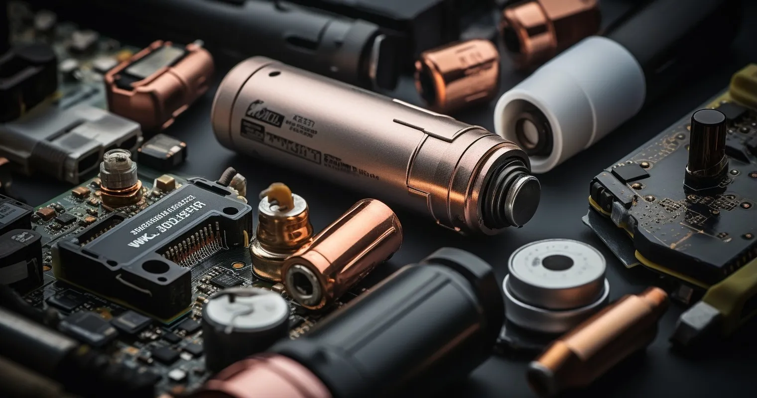Close-Up of Battery Components