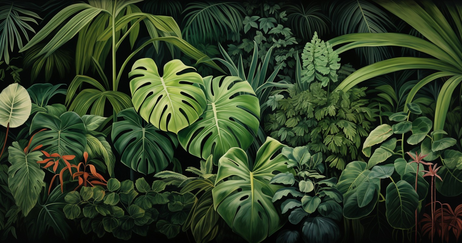 Close-Up Of Plant Leaves In Perfect Symmetry