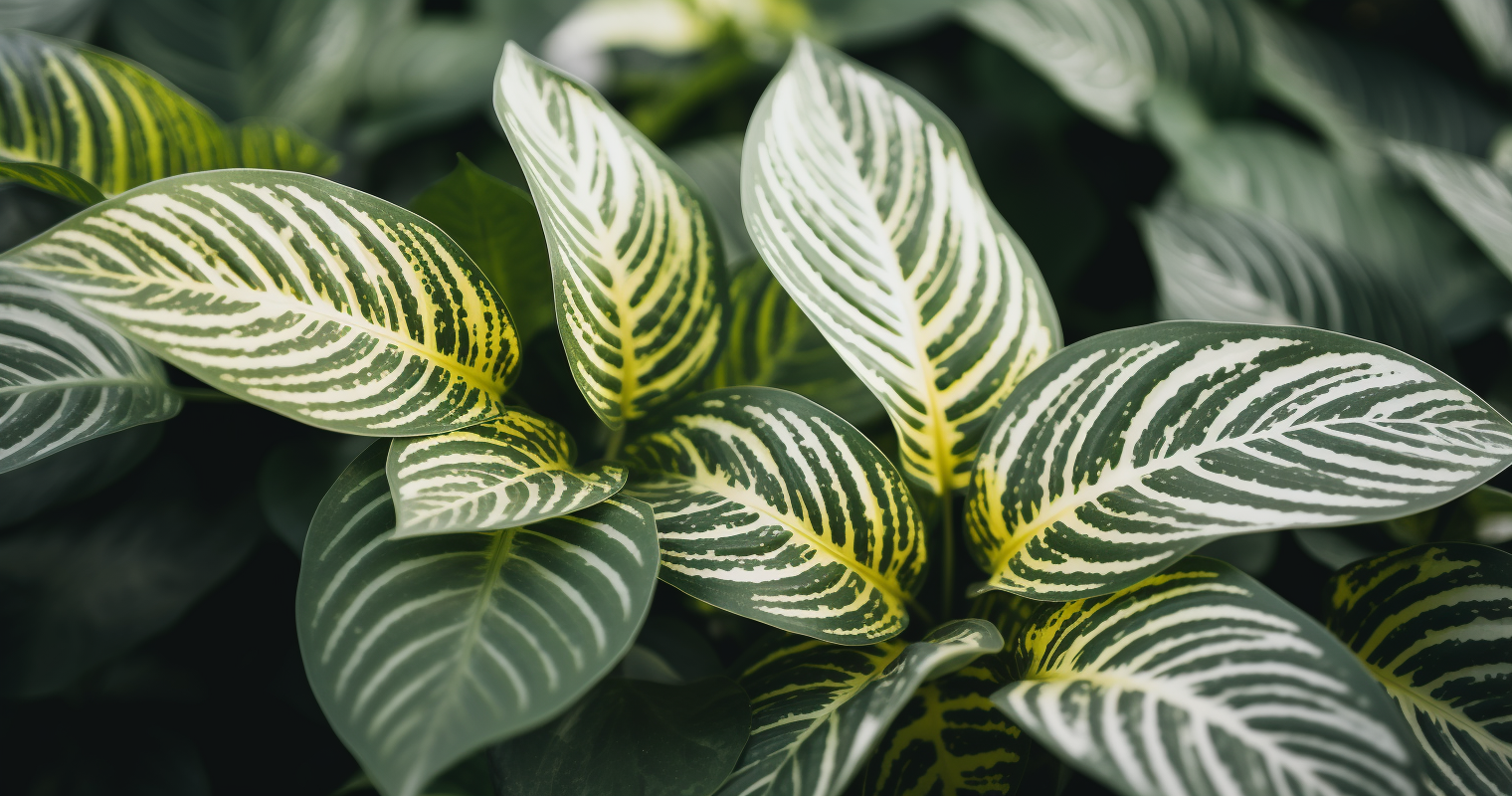 Close-Up Of Yellowing Houseplant Leaves