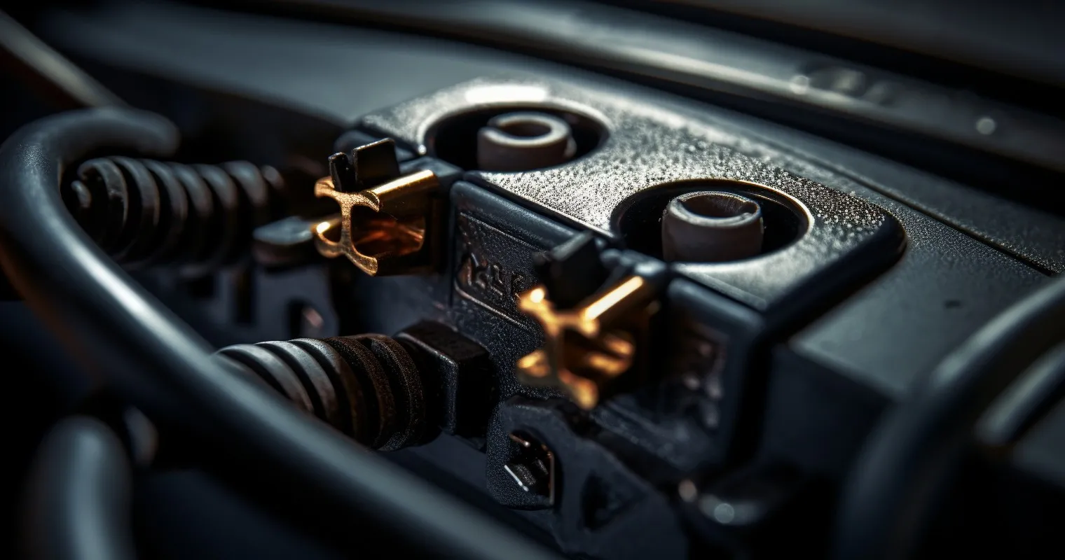 Close-up of Black Wire Connection