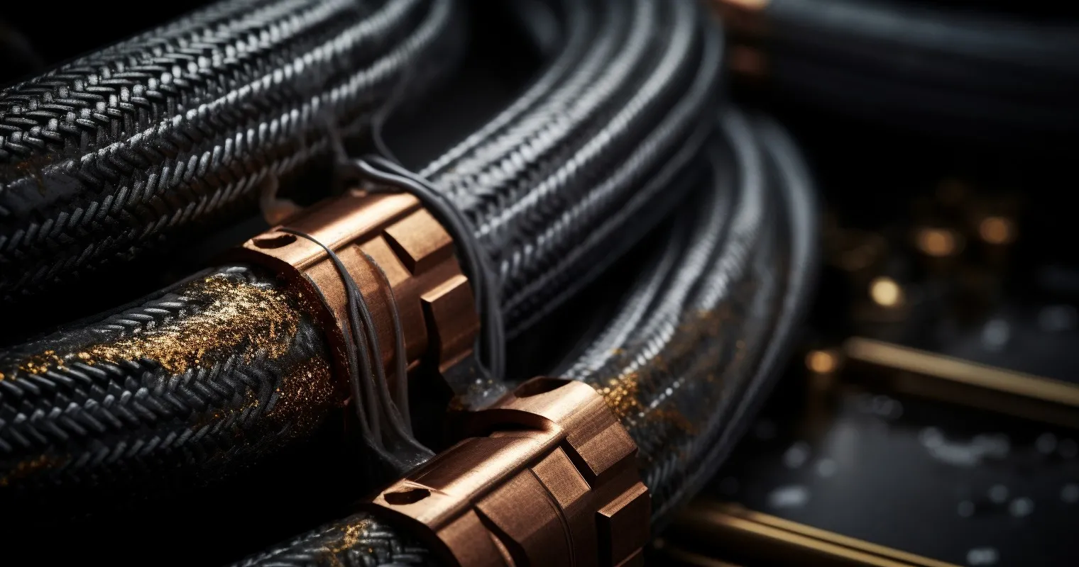 Close-up of Conduit and Electrical Wires