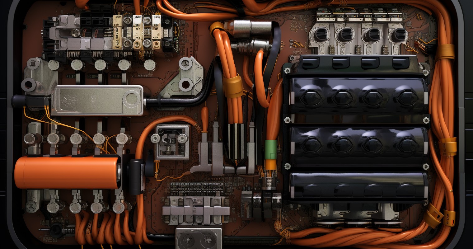 Close-up of Electrical Box Components