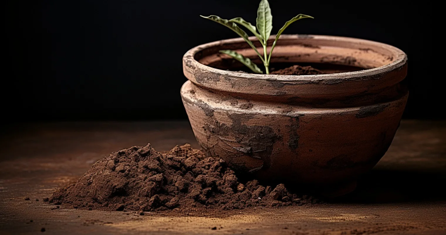 Close-Up Of Well-Draining Soil In A Pot