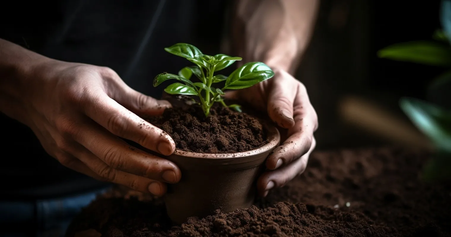Coffee Grounds Boosting Leaf Growth Naturally