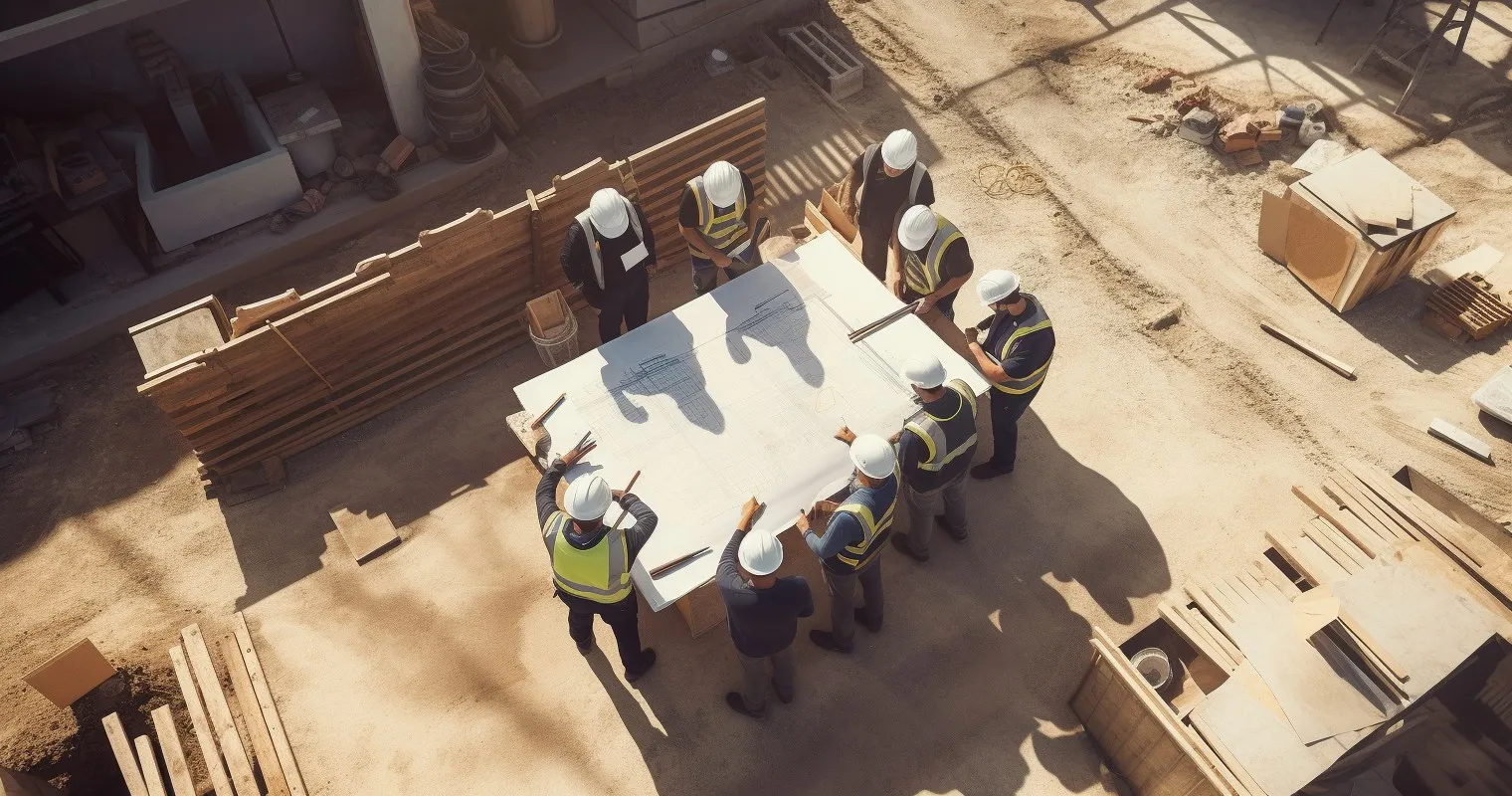 Construction Site with Blueprint - Negotiation Preparation