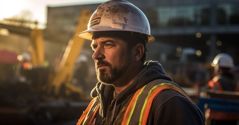 Construction Worker at Dawn