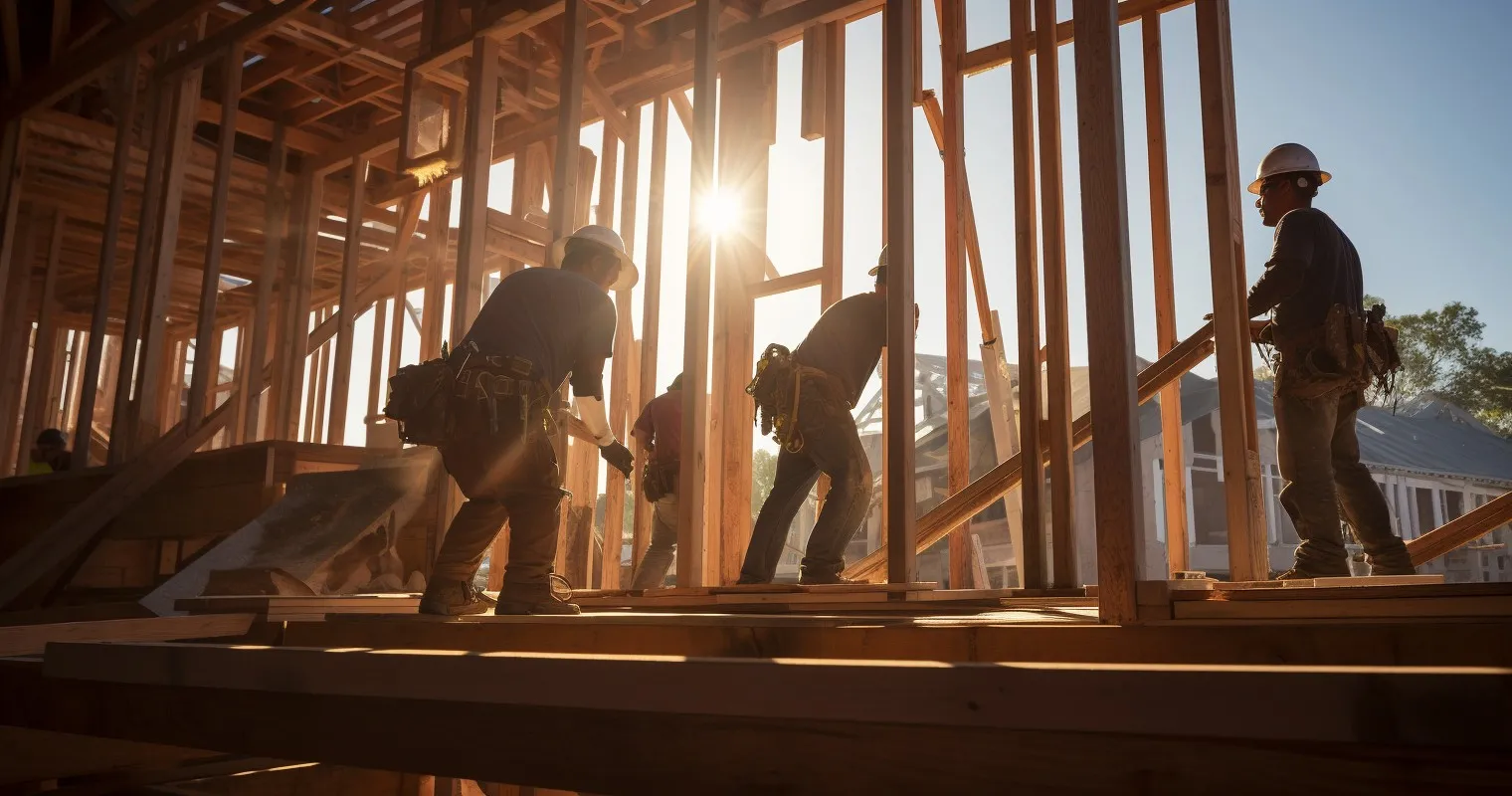Construction Workers In Action