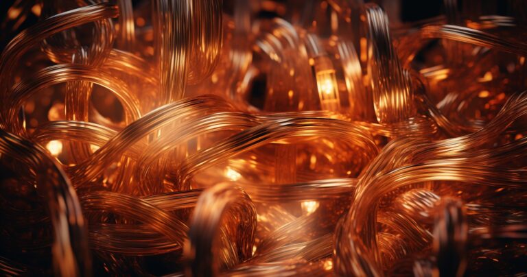 Copper wires winding through a maze of electrical components.