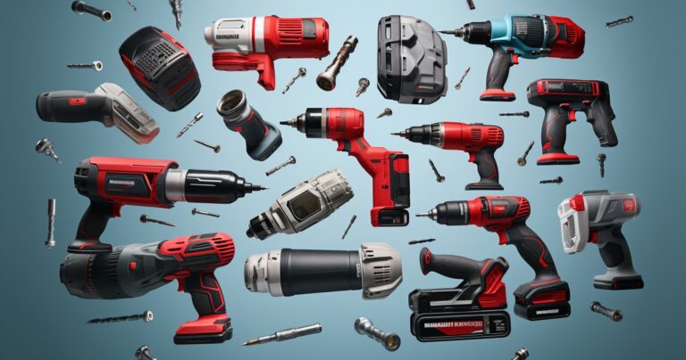 Cordless Power Tools Collage