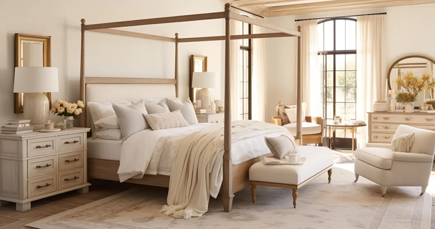 Cozy French Country Bedroom with Antique Charm