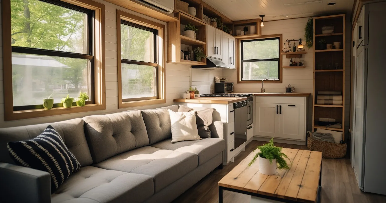 Cozy Interior of a Tiny Home
