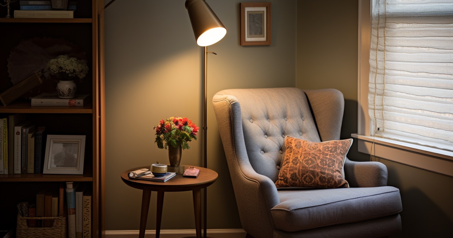 Cozy Reading Nook With Eclectic Flair