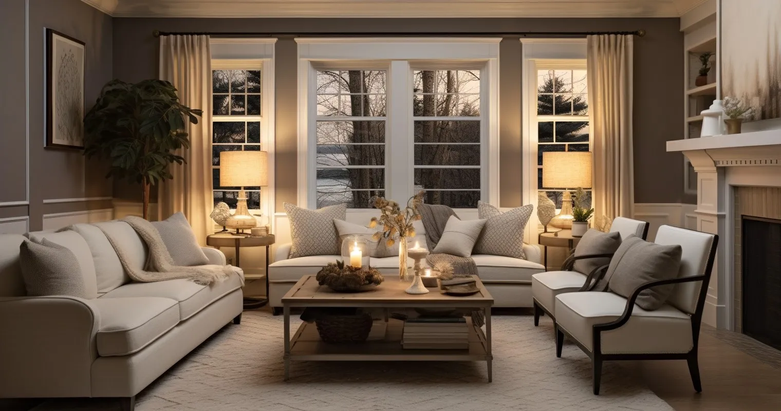 Cozy Transitional Living Room