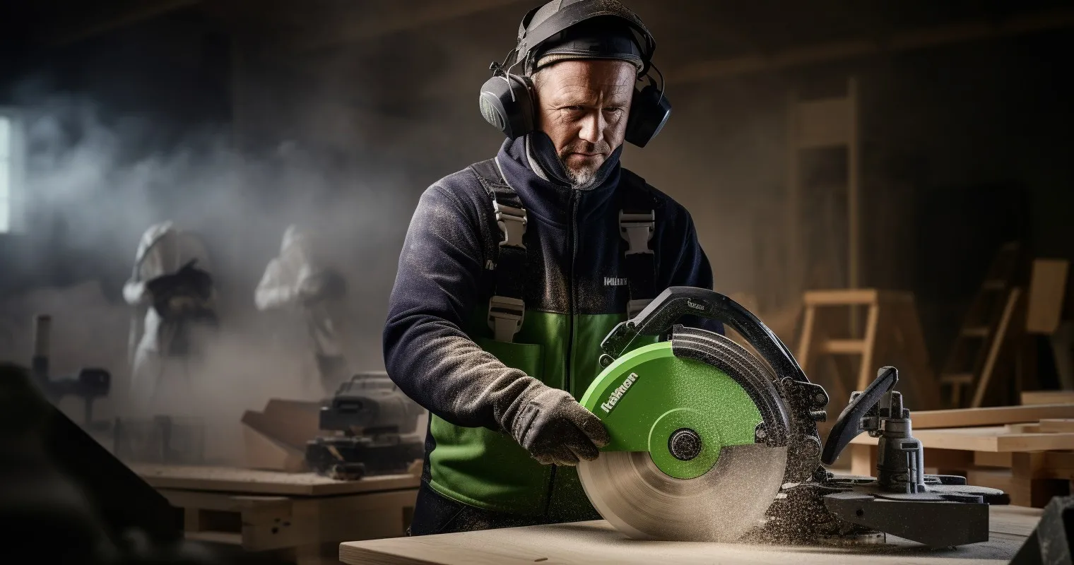 Craftsman Holding Festool Saw