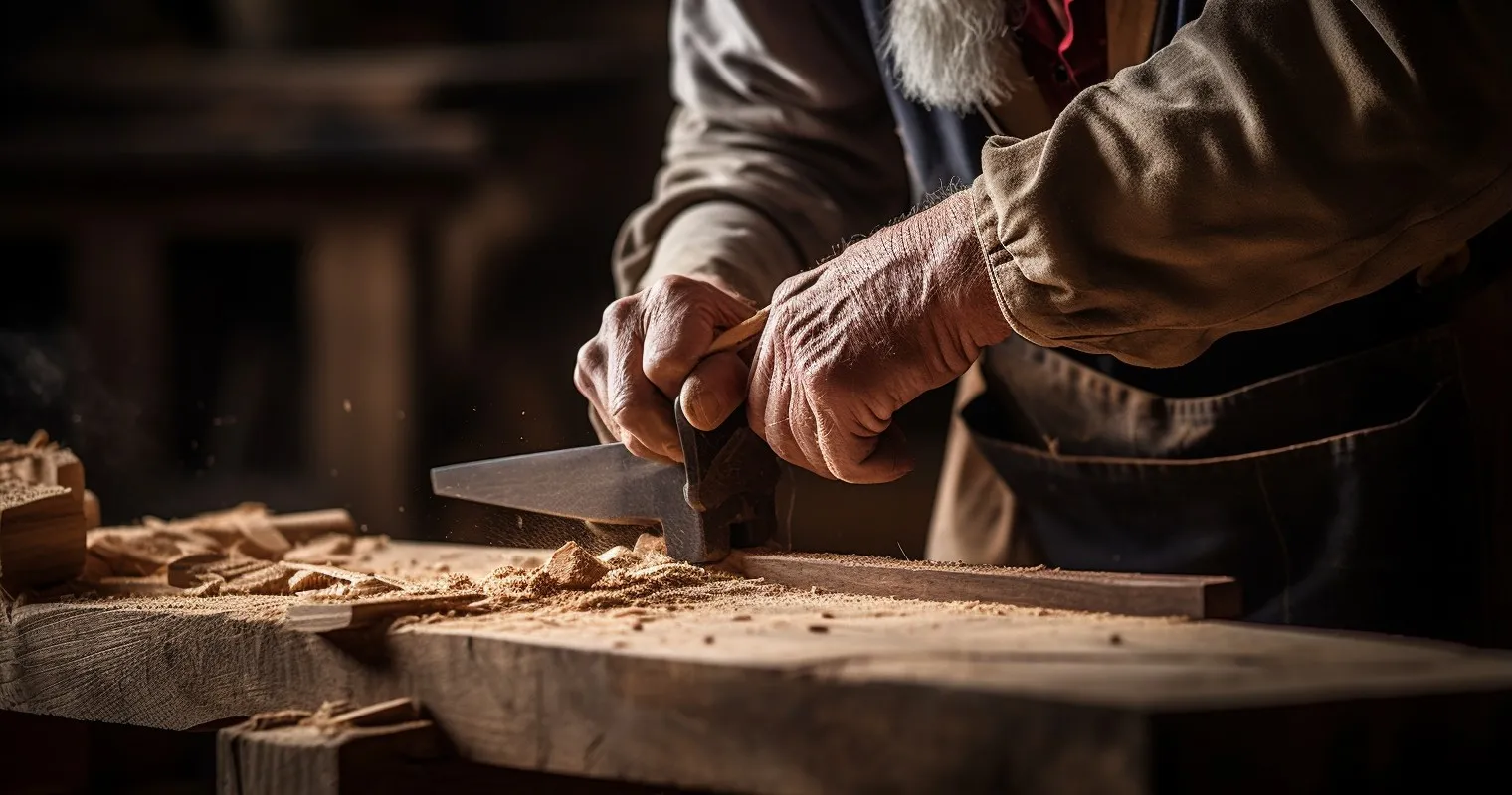 Craftsman at Work with Precision Tools