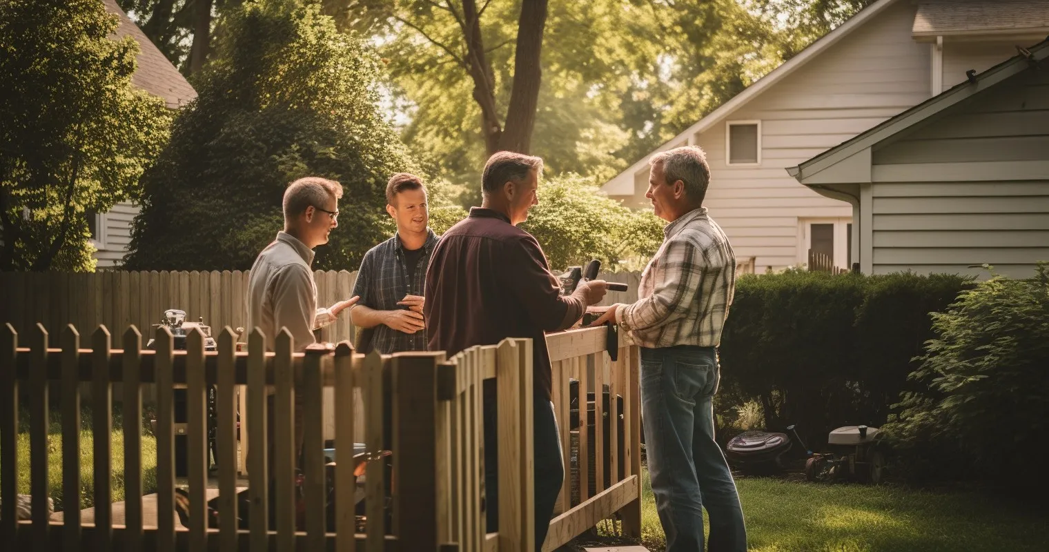 DIY Enthusiast Discussing With Neighbors About Noise