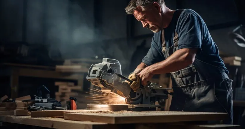DIY Enthusiast Using Power Tools