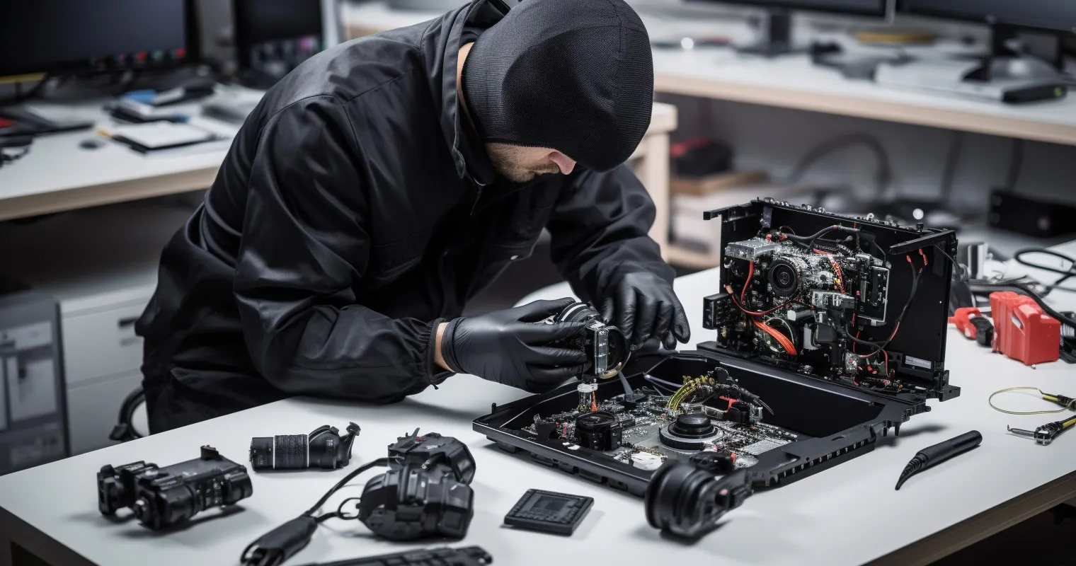 DIY Technician Handling Electronics Safely
