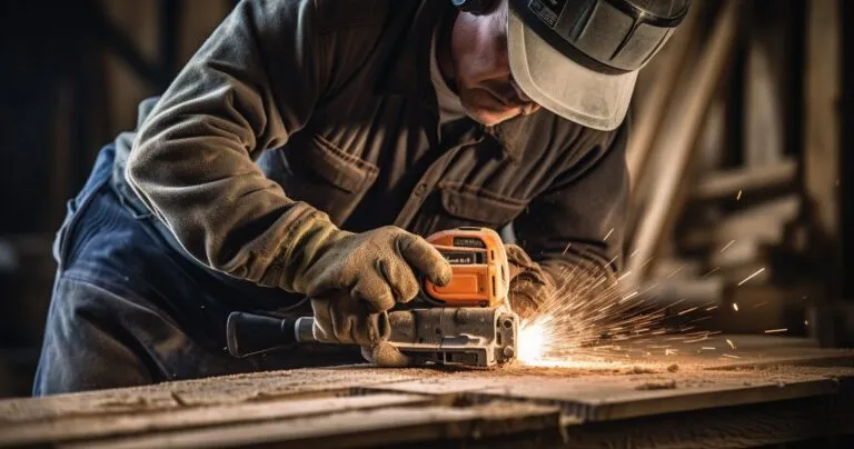 DIY enthusiast confidently using a power drill