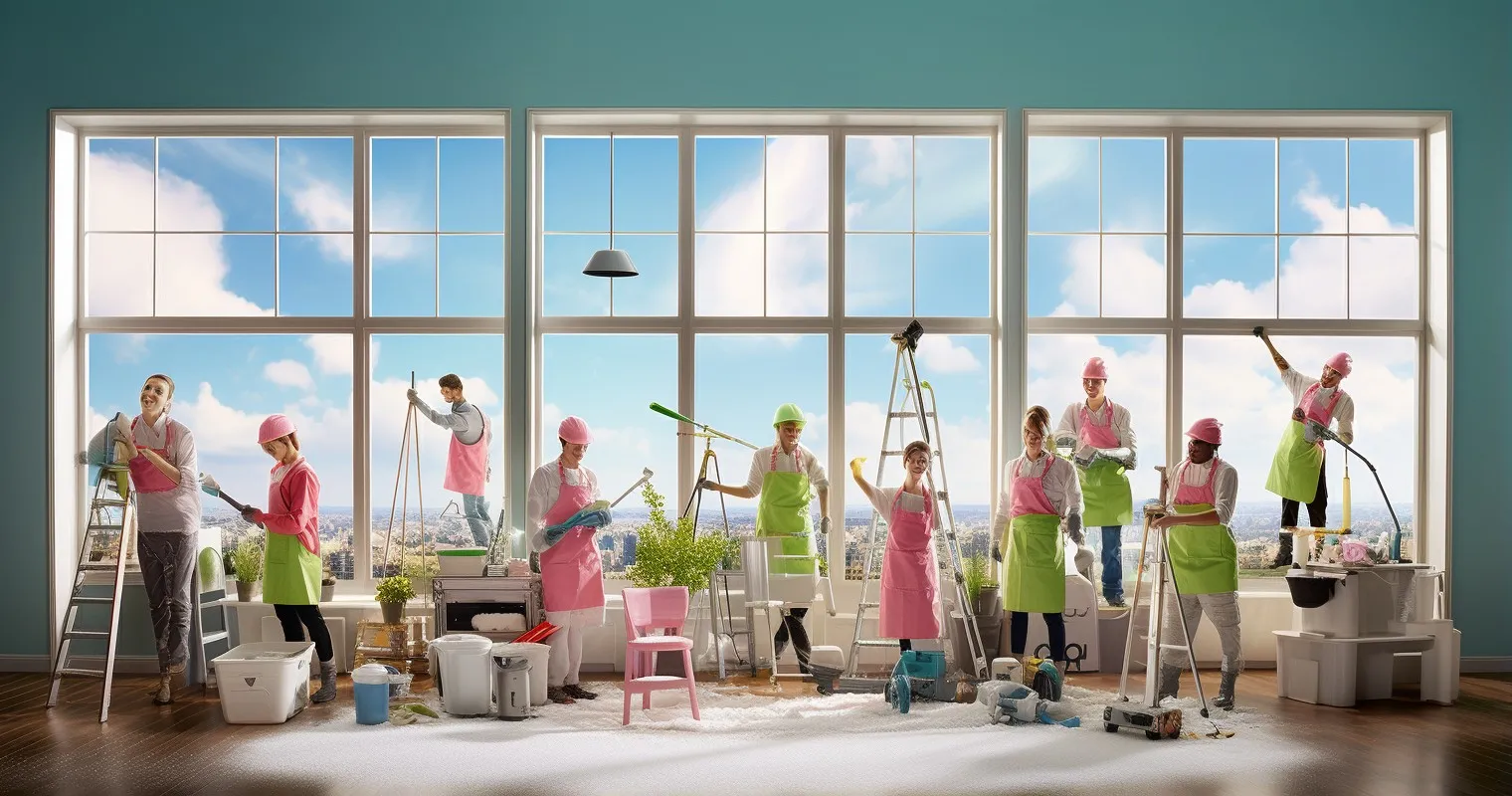 Eco-Friendly Cleaning Team in Action