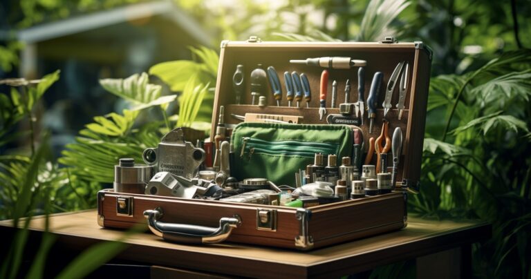 Eco-Friendly Toolbox in Natural Setting