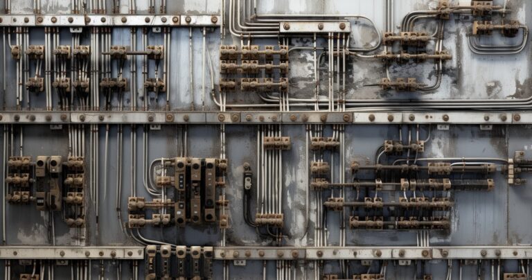 Electric Wires Weaving Through Studs