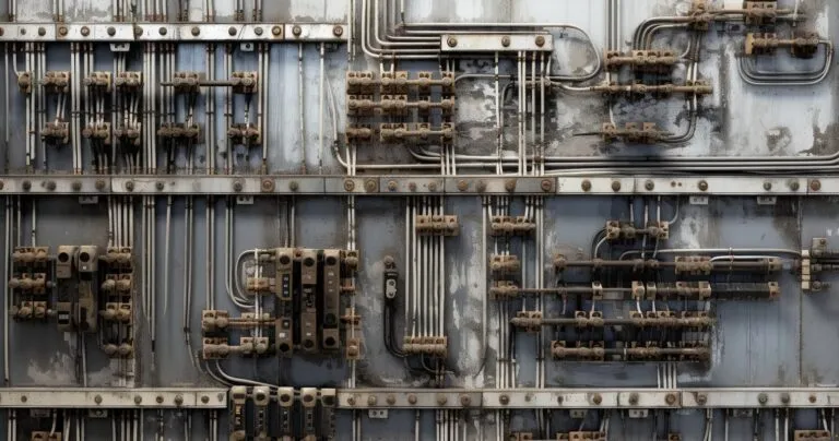 Electric Wires Weaving Through Studs
