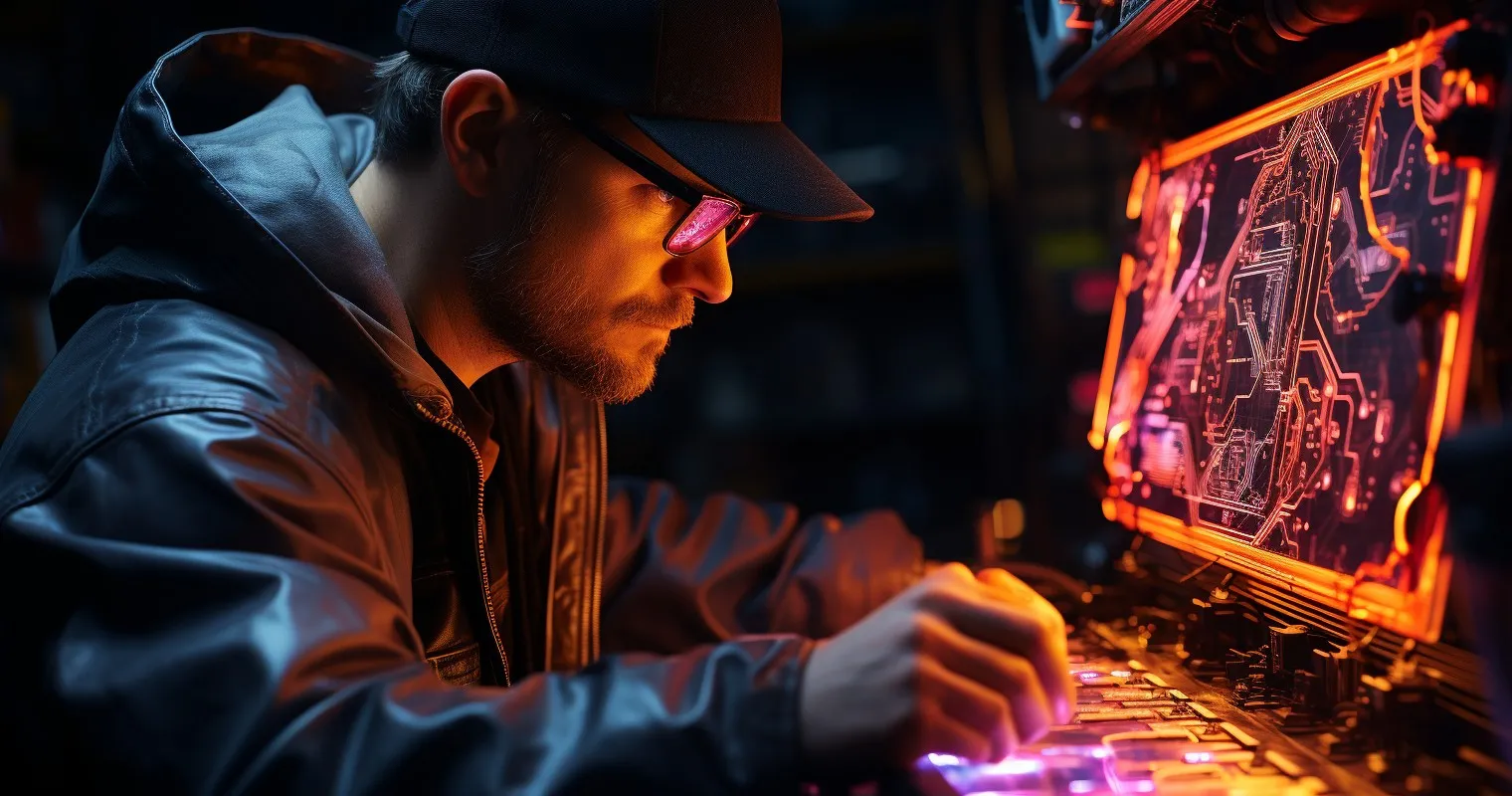 Electrical Contractor Examining Wiring