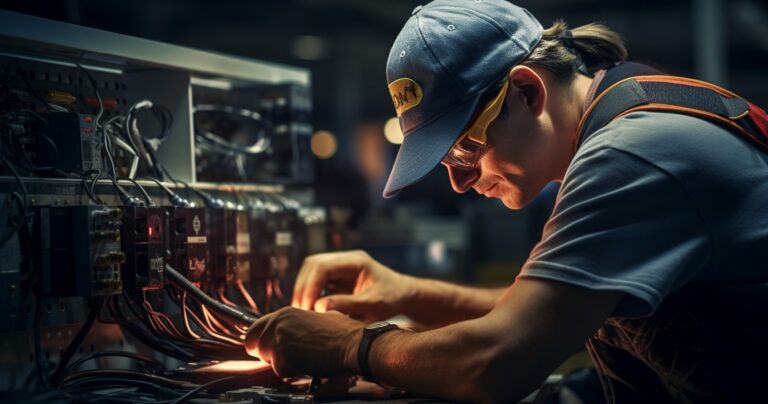 Electrical Contractor at Work