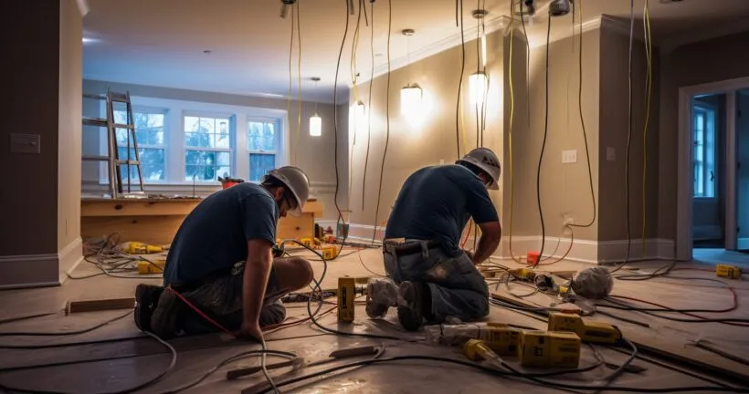 Electrical Wiring Installation in Progress